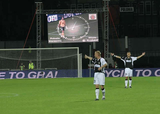 High Refresh Rate DIP 2R1G1B Virtual Digital Football Stadium LED Screens P16 256x128mm